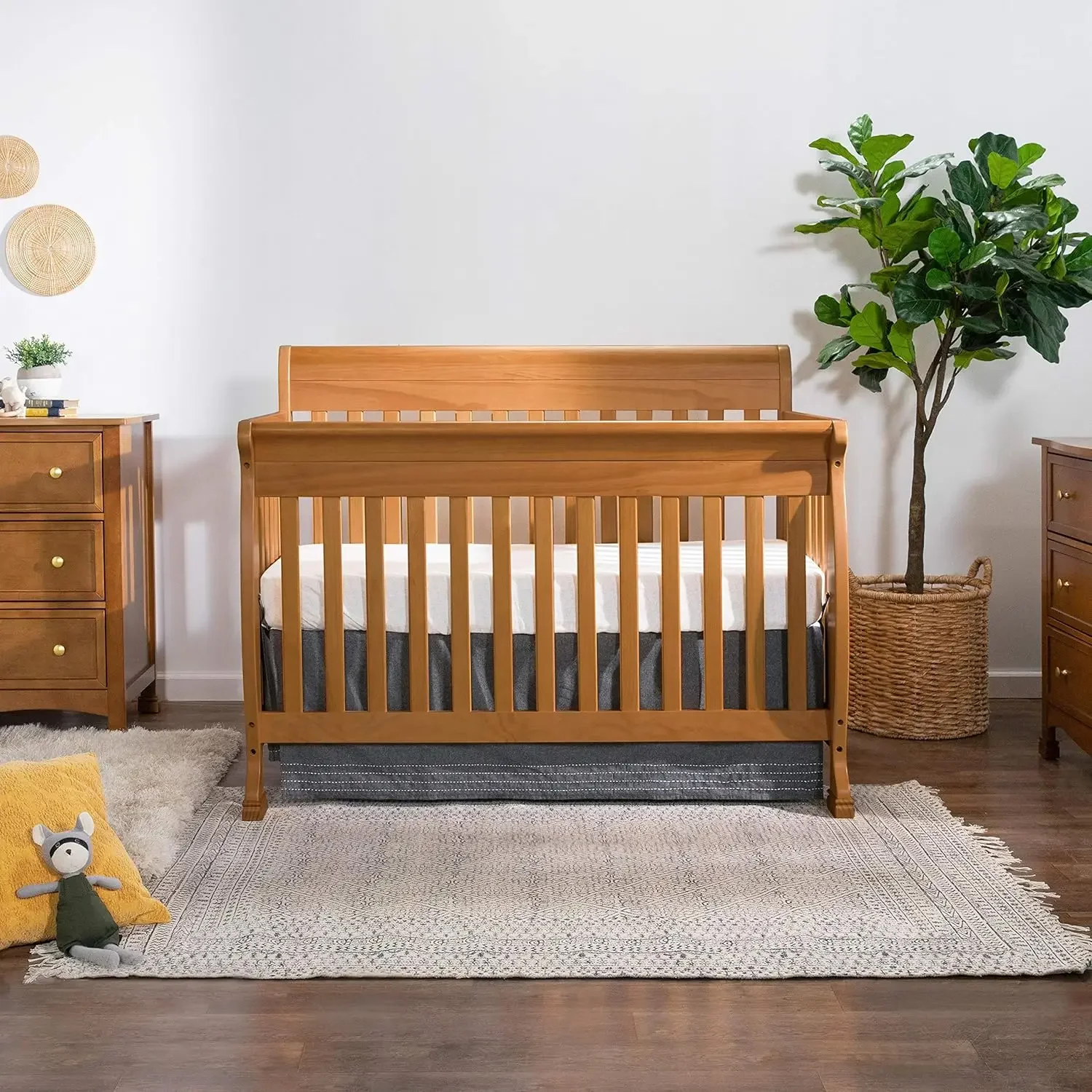 4-in-1 Convertible Crib in Chestnut