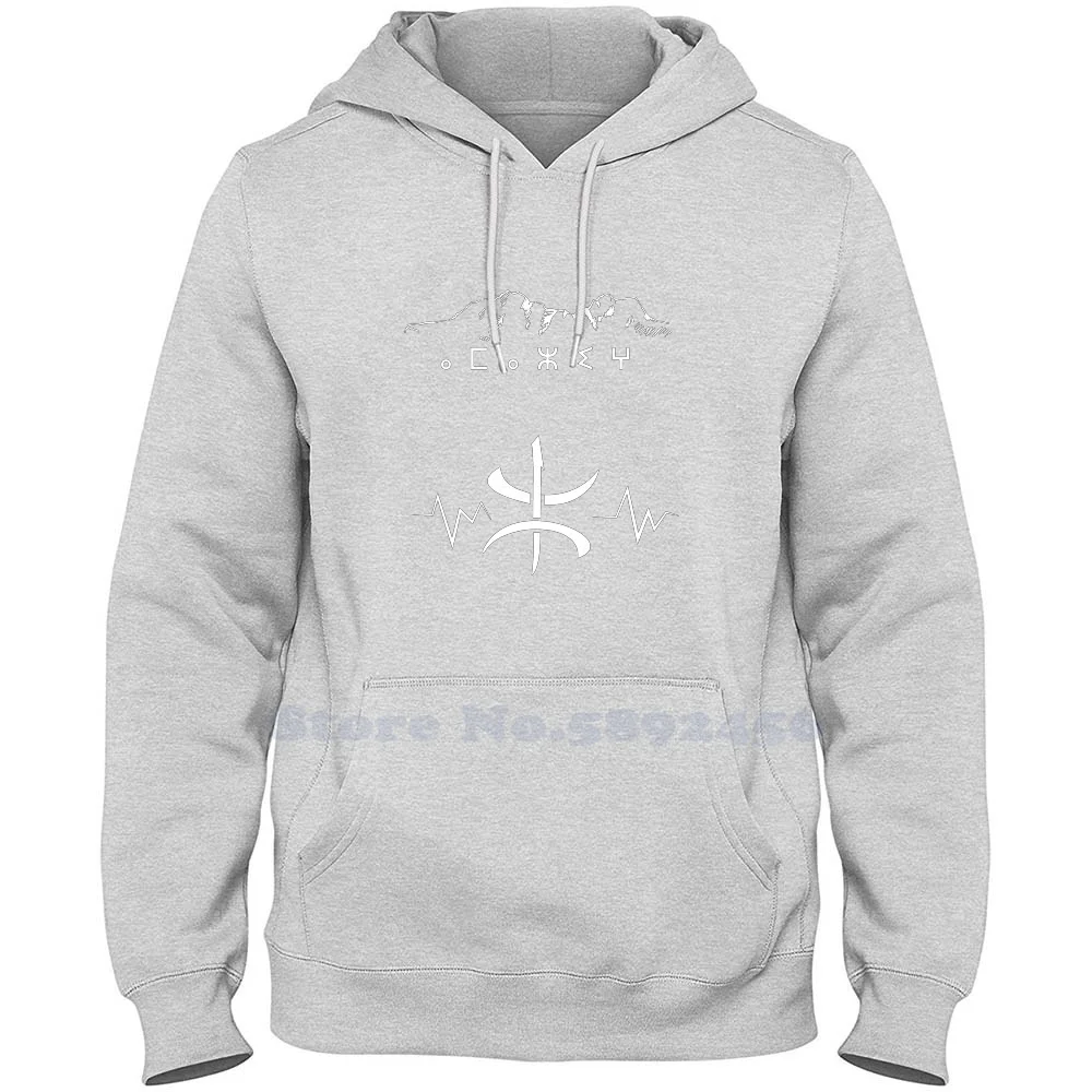 Amazigh Symbole En Tifinagh , Amazigh Style Long Sleeve Sweatshirt Casual 100% cotton Hoodie