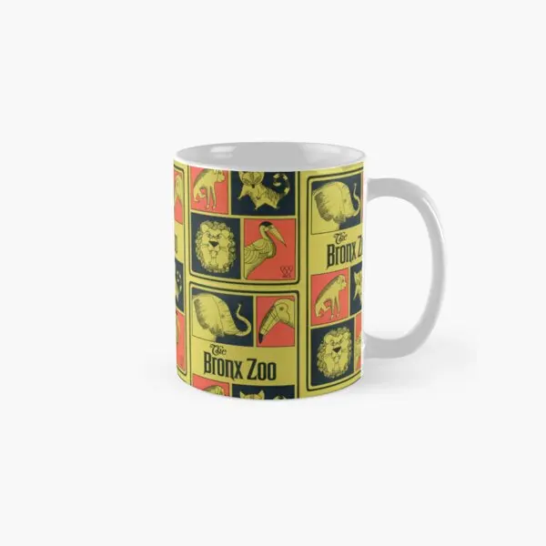 1970S Bronx Zoo Graphic Classic  Mug Drinkware Picture Simple Coffee Cup Photo Image Printed Tea Handle Round Gifts Design