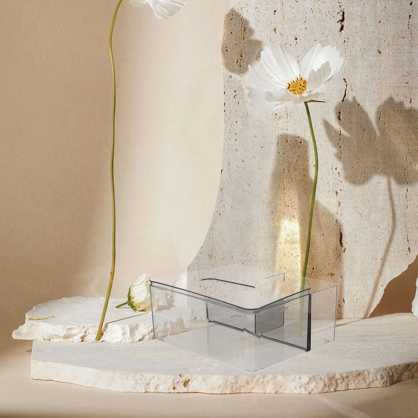 

Desktop Tissue Box Holder Compact Structure Material Tissue Container Storage Box for Home Office Cafe