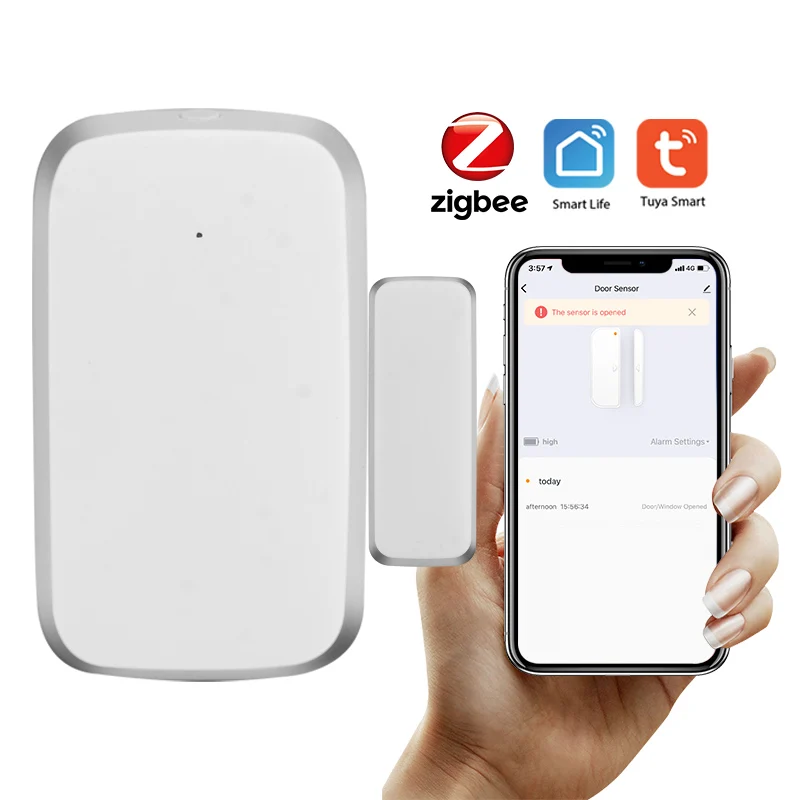 

Eleopard Tuya Zigbee Door Contact Smart Home intruder Alarm Automation Remote Control Work with Alexa Google Home Smart Life