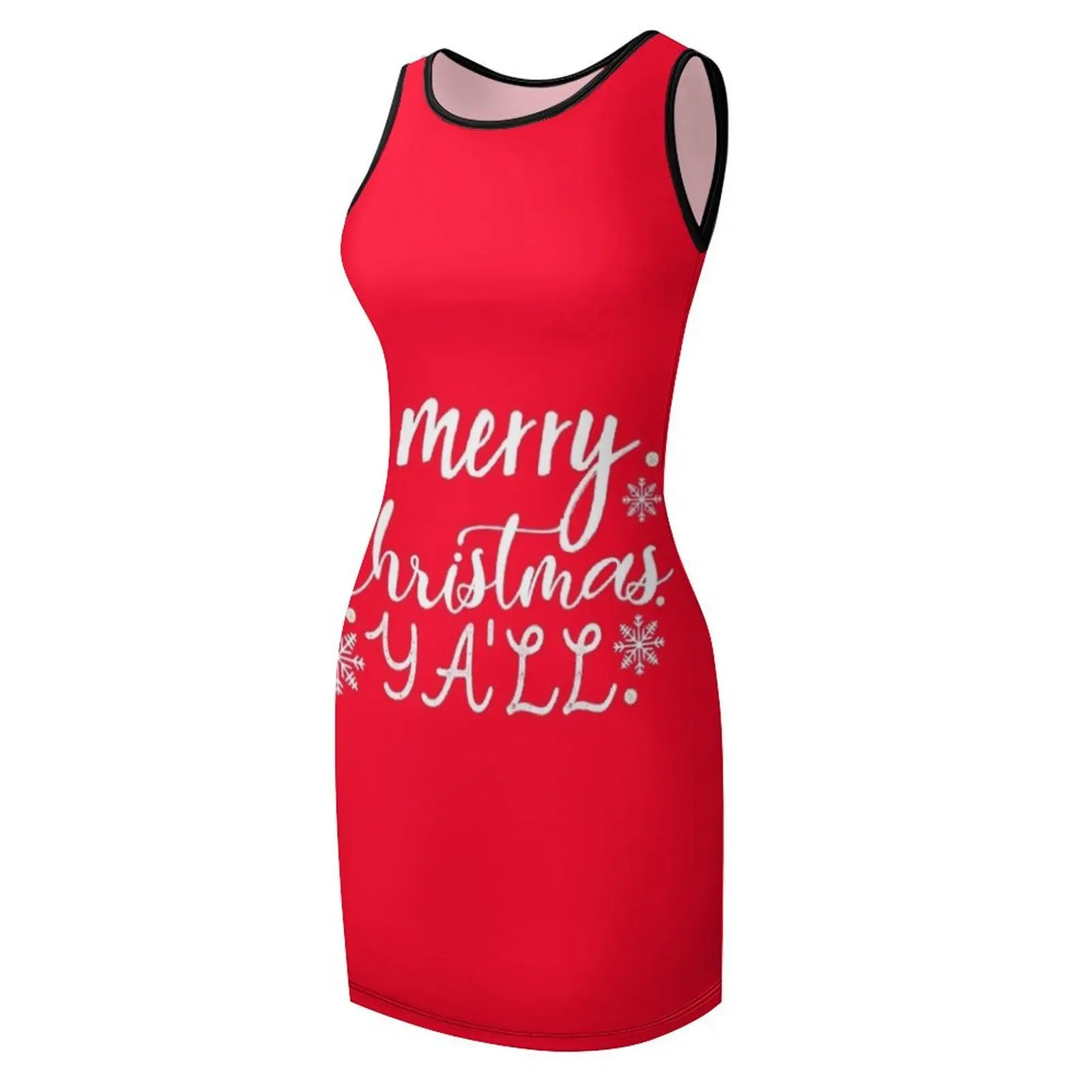 عيد ميلاد سعيد يال تي شيرت بلا أكمام فستان الشمس النساء فساتين المناسبات الرسمية فساتين عادية فساتين الحفلات