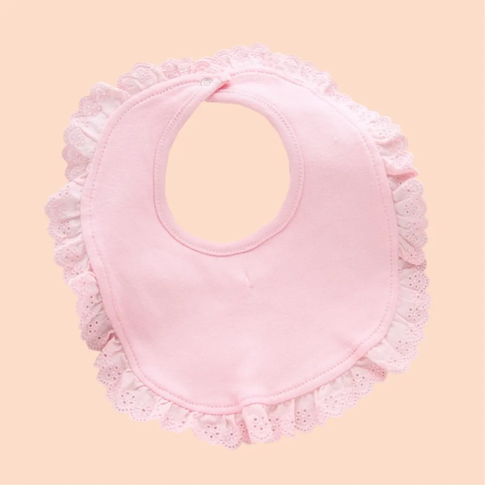 Baby Bib double - sided White Gauze Saliva Towel Lace Princess Wind Bib Baby Princess Sweet Burp Cloth Waterproof