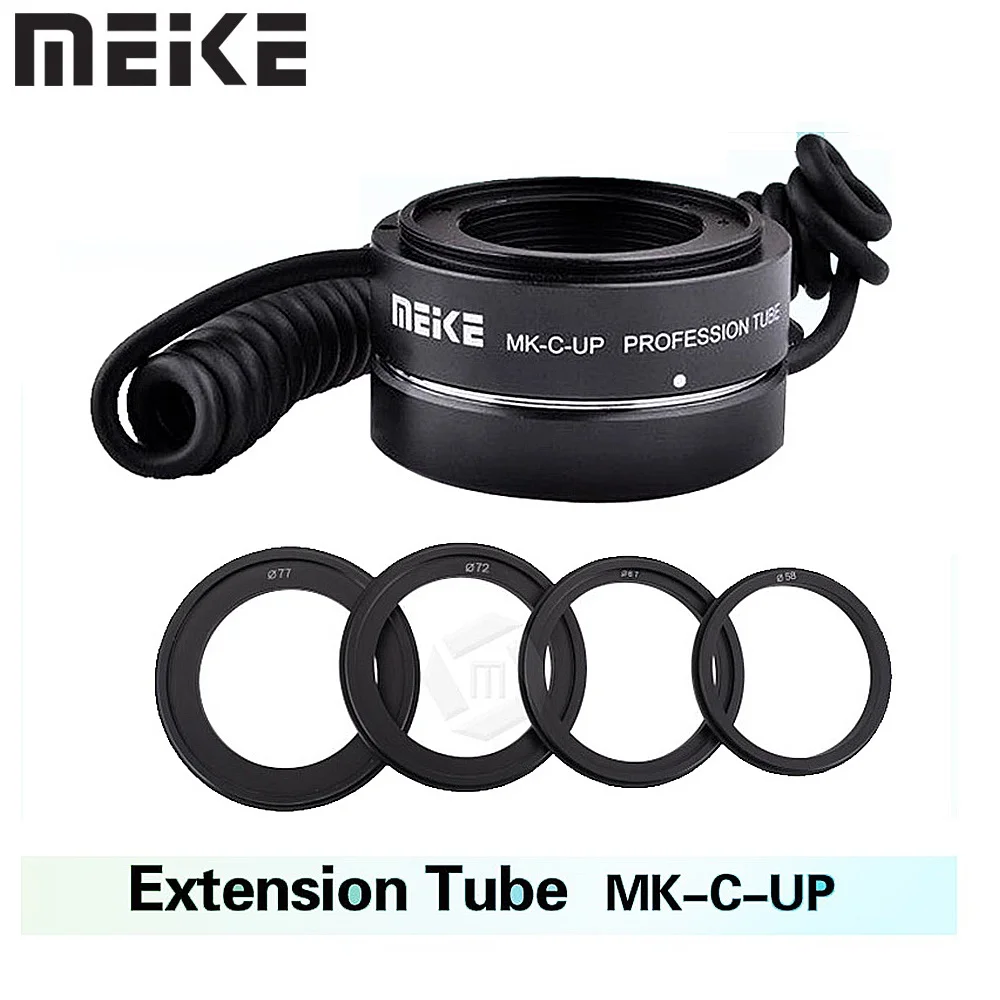 

Meike MK-C-UP Metal macro Auto Focus Extension Tube & Reverse Adapter Ring for Canon EOS EF DSLR Camera 5D II III 6D 7D 50D 60D