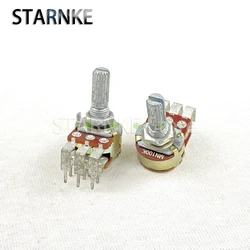 2PCS 16 Type Double Potentiometer MN100K With Center Positioning Power Amplifier Left And Right Channel Balance
