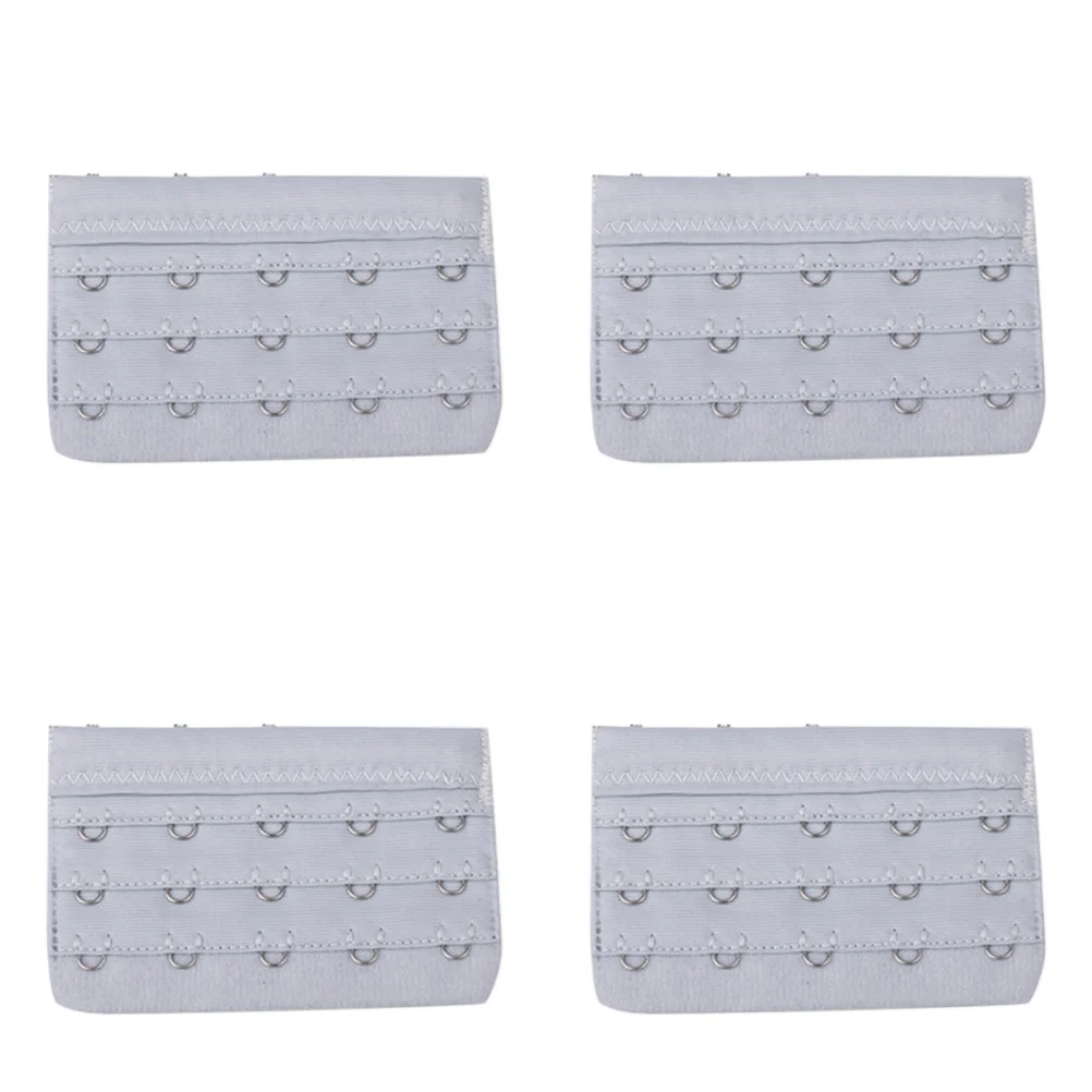 Extensor de sujetador para mujer, 4 Uds., 3 filas, 5 ganchos, extensiones de lencería elástica de nailon, extensor de sujetador suave y cómodo para habitación Extra, 5 ganchos