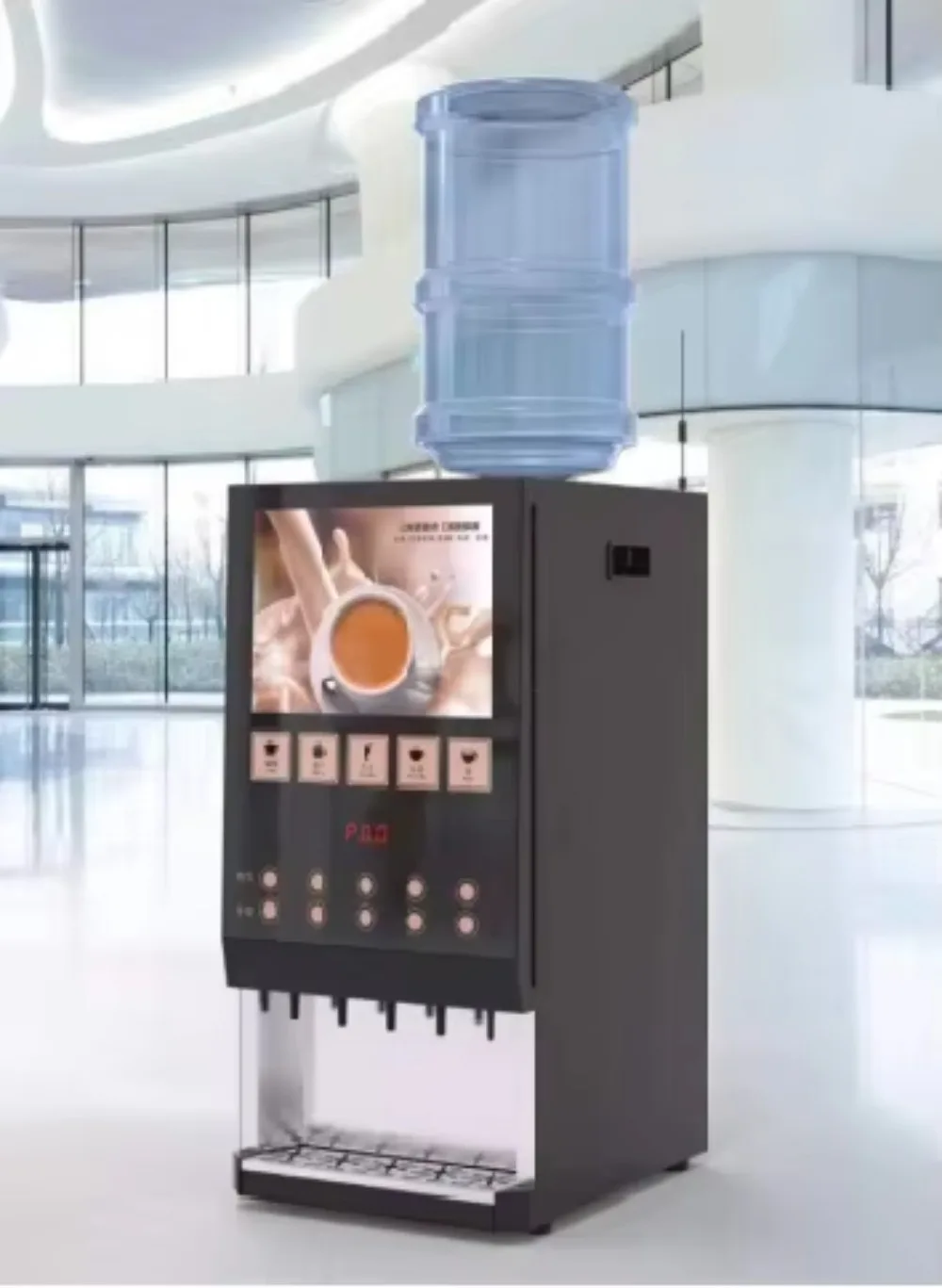 Flavored Instant Beverage Coffee Machine 9 Hot Beverage Automatic Vending Machines