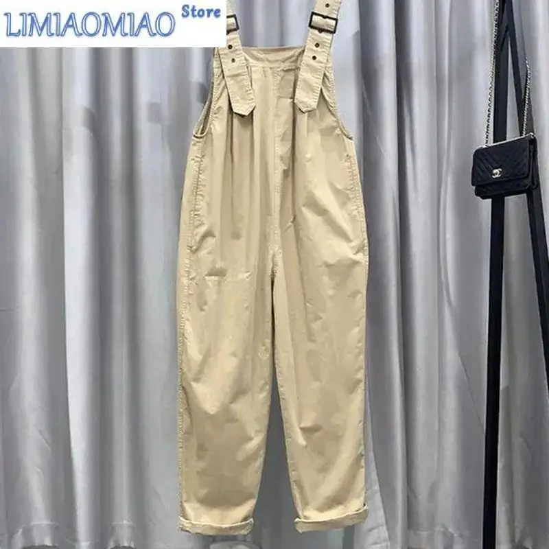 Women In Bibs Are Western-Style Age-reducin  New Spring Summer Korean Version Loose Jumpsuits Overalls Cropped Pants Female