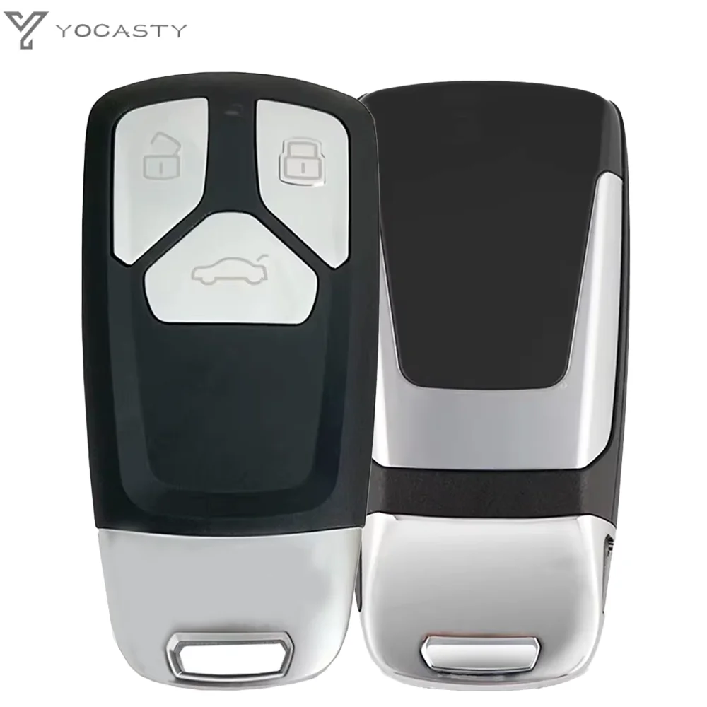 YOCASTY Smart Remote Car Key Shell Replacement For Audi A4 A5 A4L S4 S5 Q3 Q5 Q7 TT 2017-2019 Auto Case Fob Blade Accessories