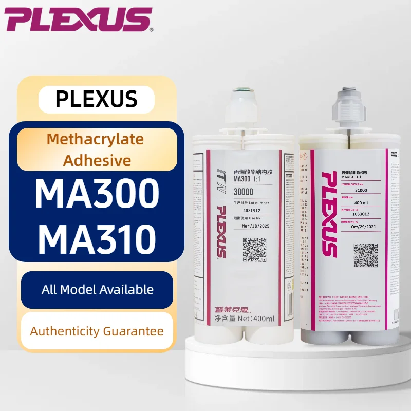 PLEXUS MA300 MA310 MMA Methacrylate Structural Adhesive 1:1 Cartridge Glue for Plastic Metal Composite Repair 400ml