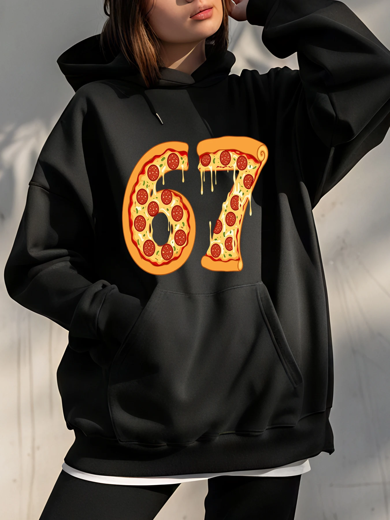 

Толстовка с капюшоном Pizza Number Sixty Seven с графическим принтом, повседневная одежда, городская уличная одежда, стиль для молодых взрослых, городской образ жизни