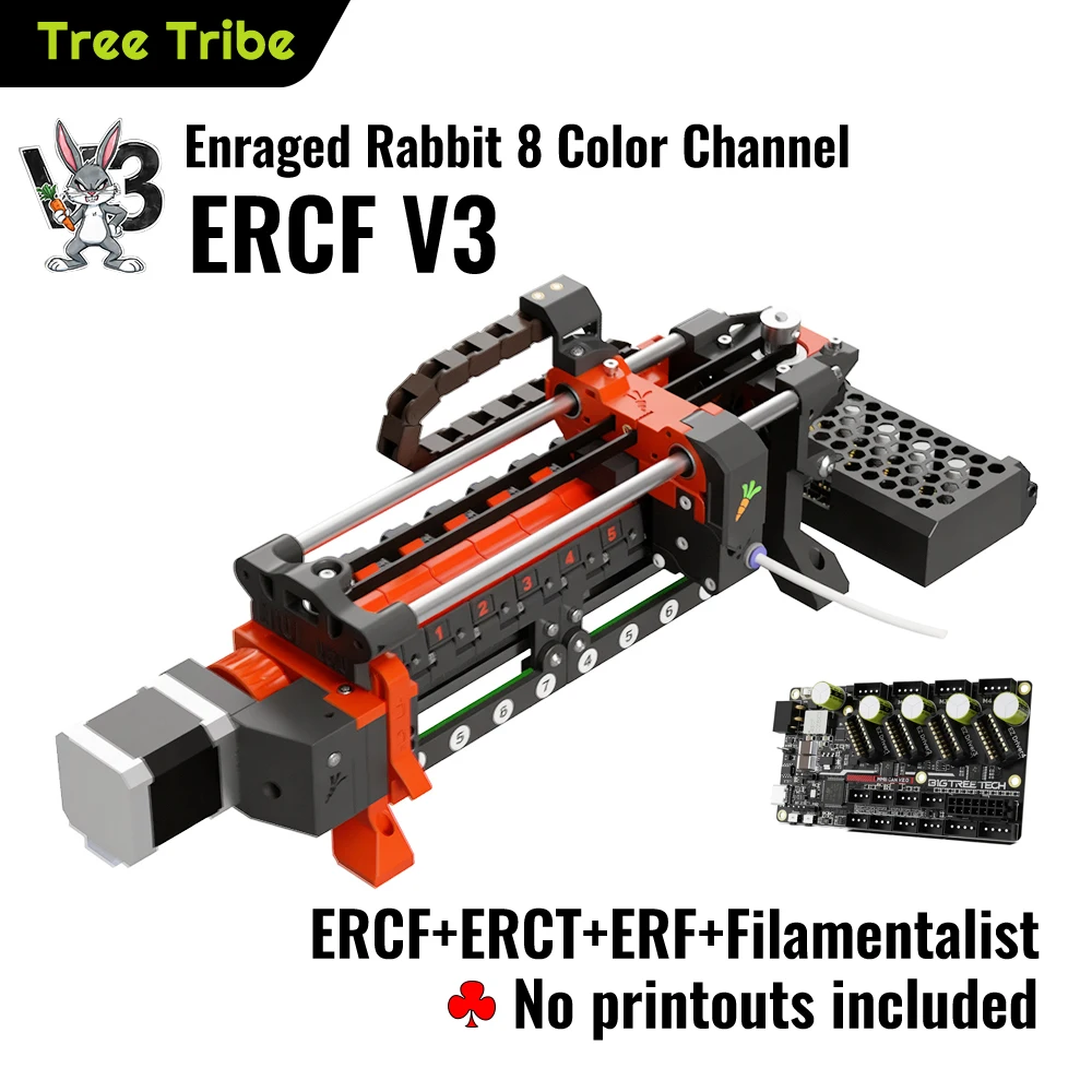

Tree Tribe ERCF V3 8-channel V2 upgrade kit FV3 ERCT ERF Filamentalist Voron MMU 3D printer accessories for Voron 3D printer