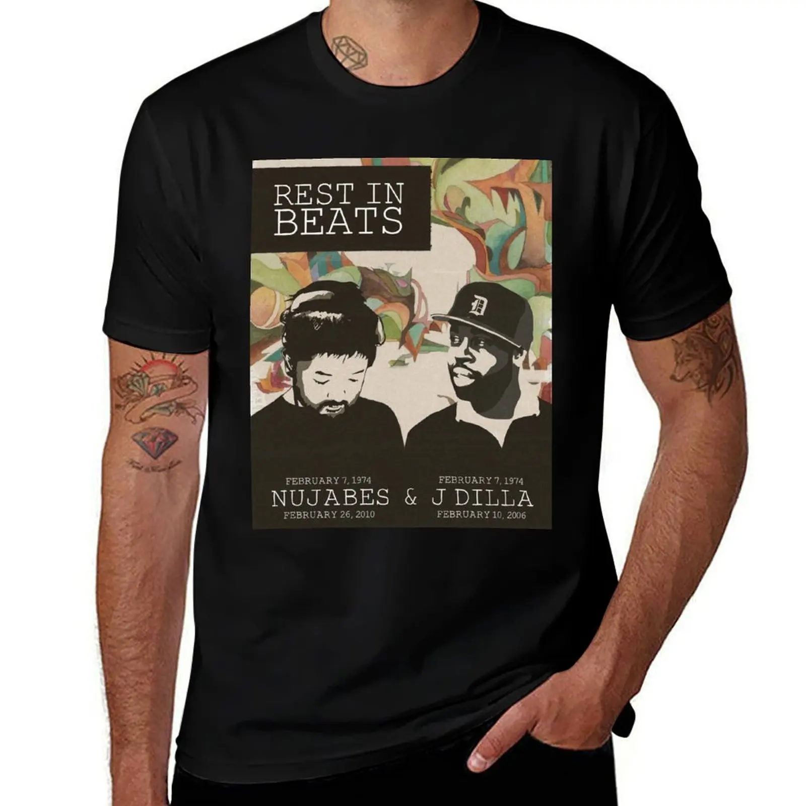 

Nujabes and J Dilla T-Shirt Basic Simple Casual Short Sleeve Tee