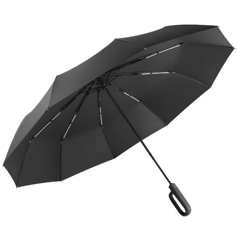 

Fully Automatic Men Womam Large Rin Umbrella Black Coating Sunscreen Outdoor Sunny Rainy Parasol Wind Resistant Sun Protection