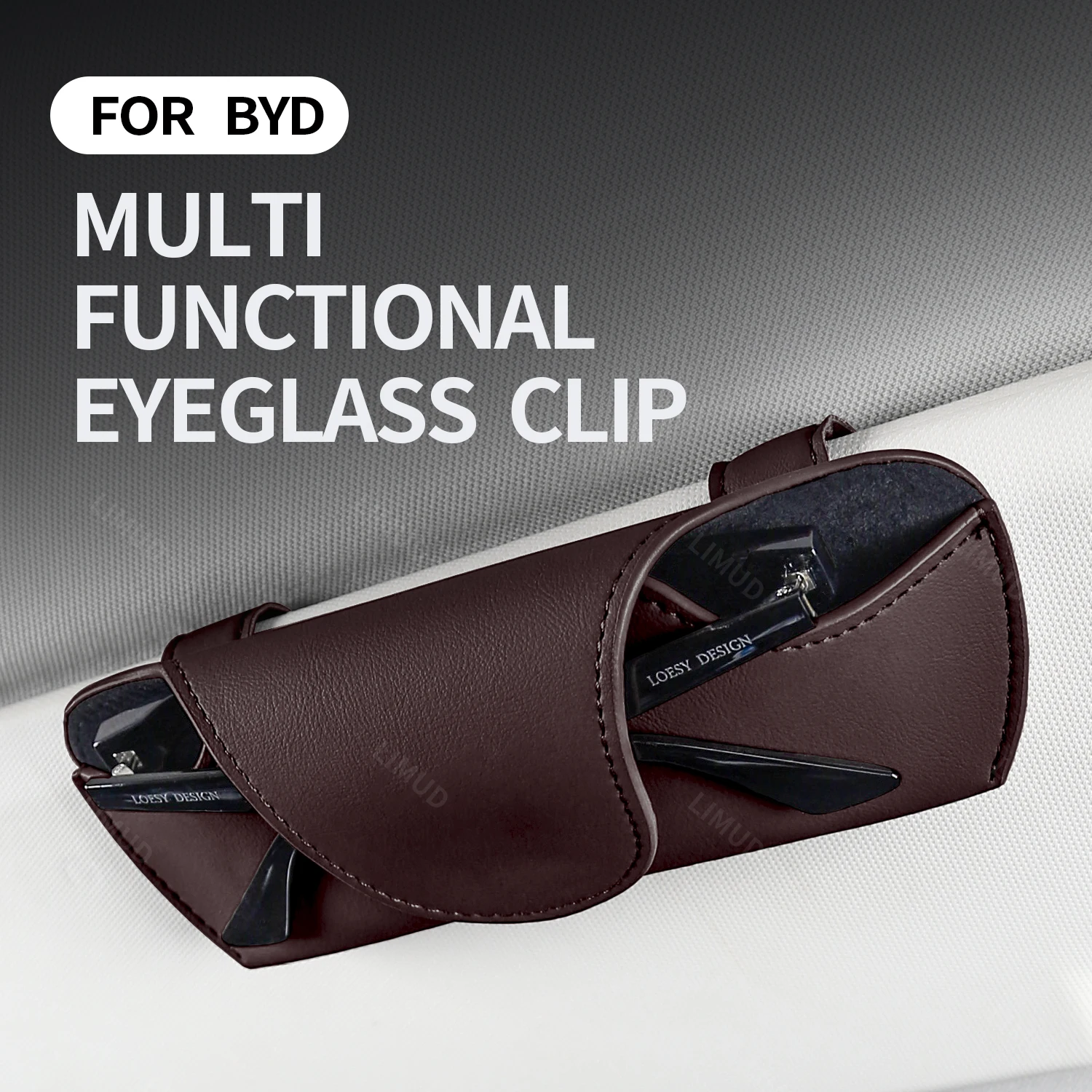 تخزين نظارات السيارة لـ BYD Atto 3 Yuan Plus ATTO 2 BYD Sealion 7 Song Plus DM-i Seagull Microsoft Eyeglasses Hanger Glasses Box