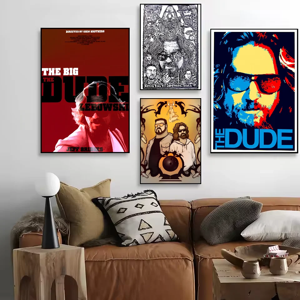 Movie The Big Lebowski Poster HD Art Sticky Wall Waterproof Home Living Room Bedroom Bar Aesthetic Decoration