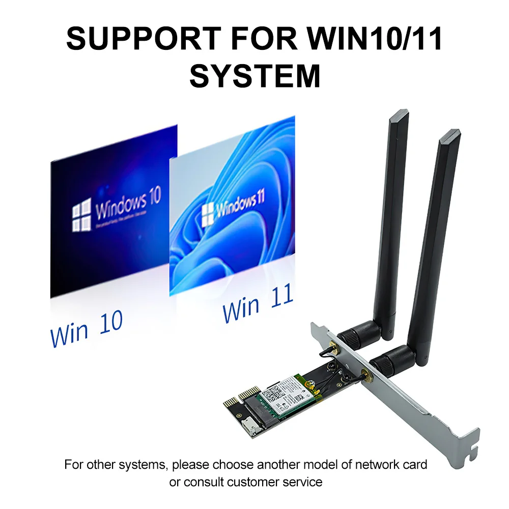 Tarjeta de red inalámbrica para escritorio, adaptador PCI Express 802.11AX Intel AX210, WiFi 6E, Bluetooth 5,3, PCI-E, 2,4G, 5G, 6G, 5374Mbps