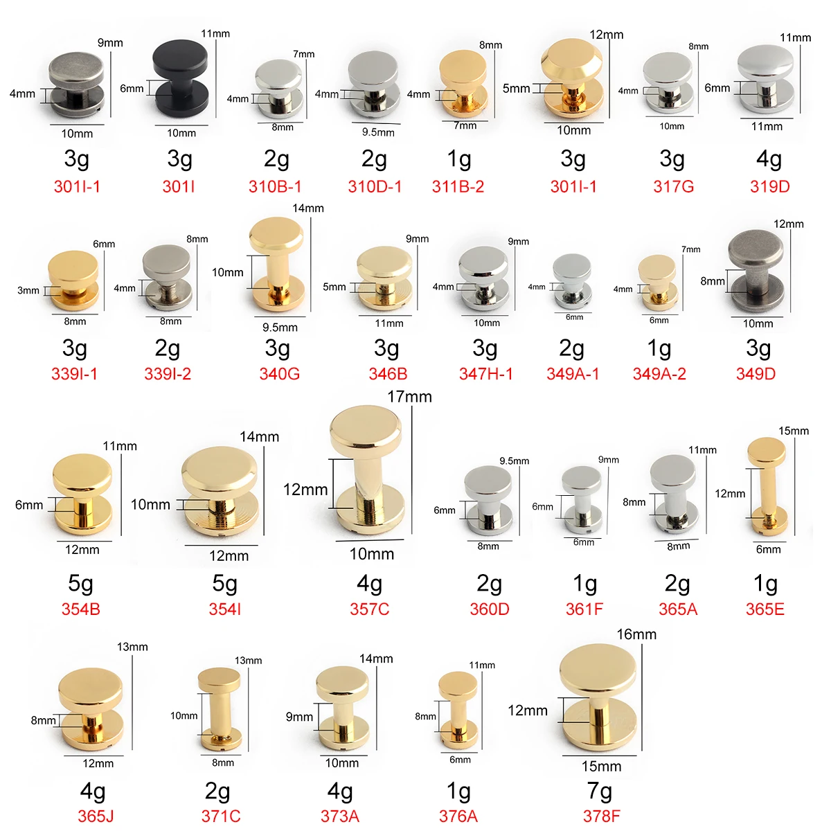 

10/50/100PCS 6-15mm Copper Binding Chicago Nail Stud Flat Head Rivet Buckles For Bag Clothes Decorative DIY Leather Accessories