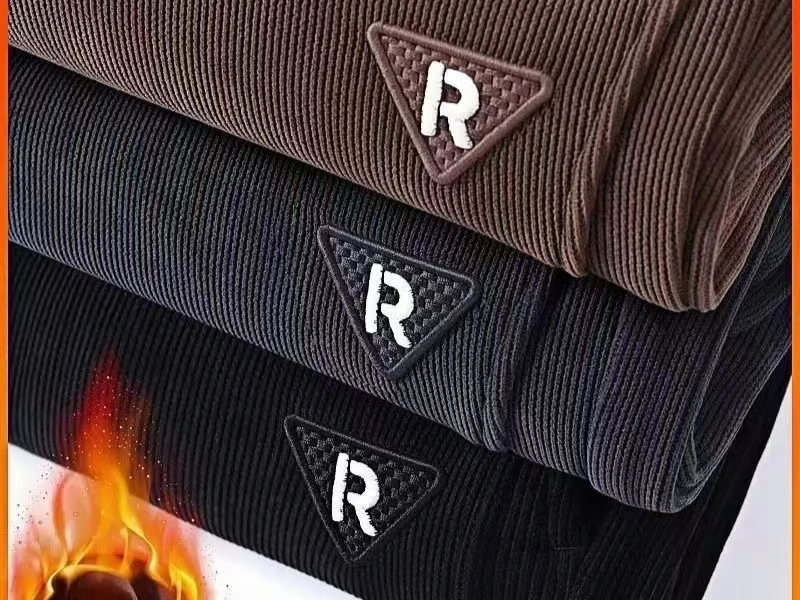 Winter Warm Fleece Thickened Corduroy Sweatpants Men's Sweatpants Trendy Casual Versatile Leggings