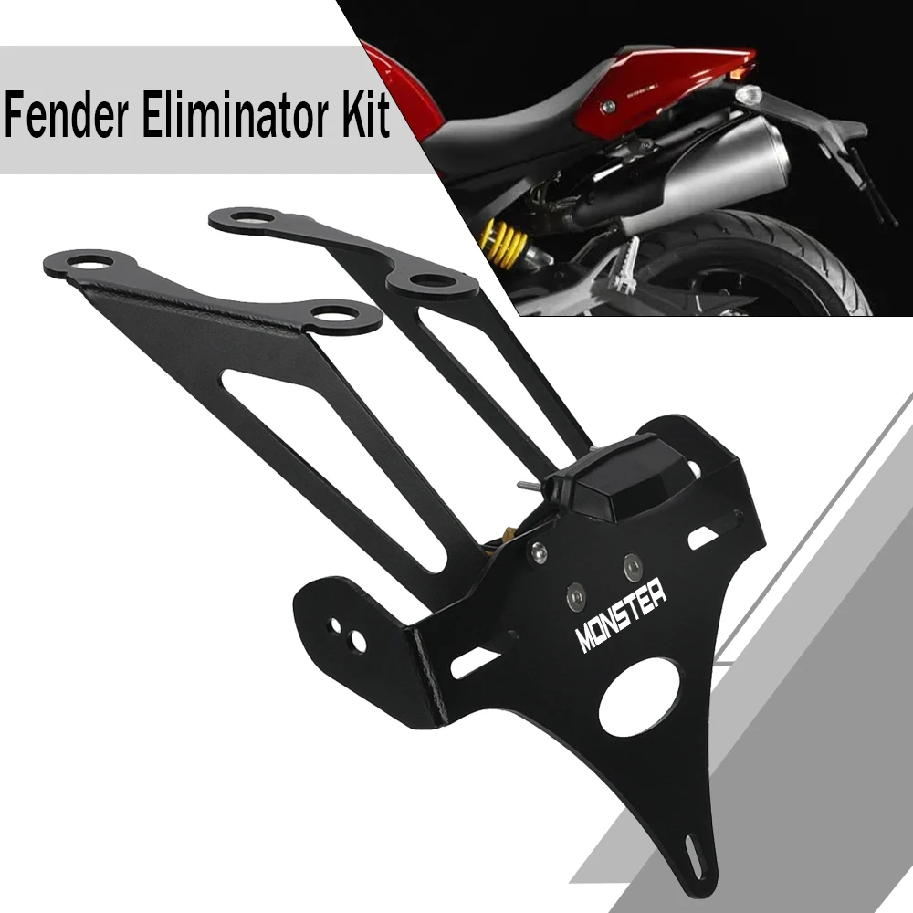 

For DUCATI Supersport 939/S 950/S Monster 659 797/Plus 821/Stealth 1200/S/R License Plate Holder Tail Tidy Fender Eliminator Kit