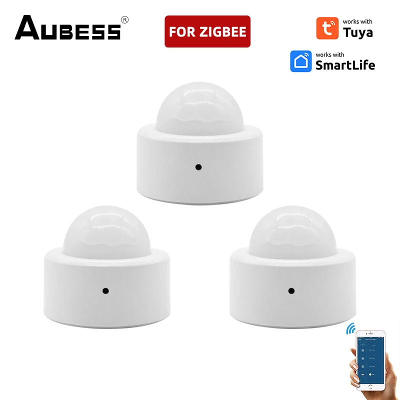 

1-10PCS AUBESS Tuya Zigbee Smart PIR Motion Sensor Smart Home Human Body Movement Wireless Infrared Detector Via SmartLife