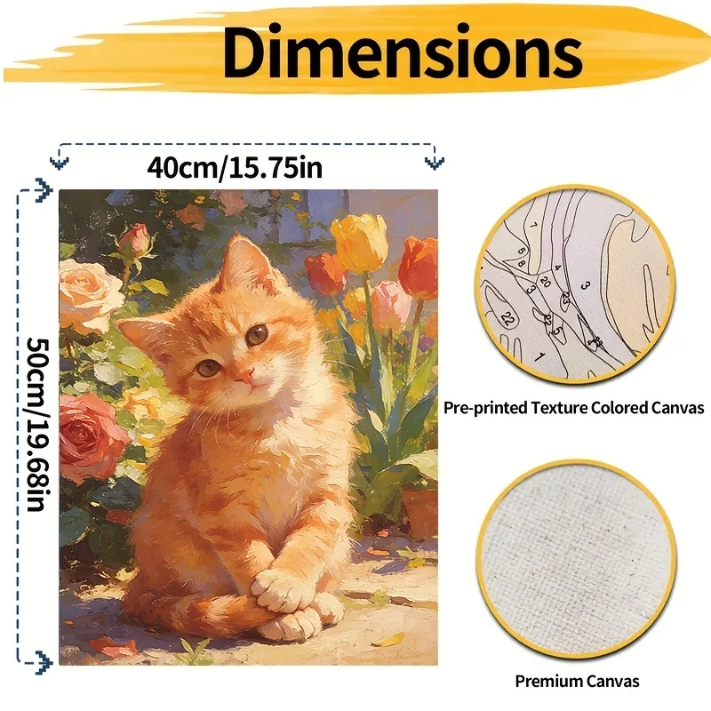 Professional Art Use 2D Flat, 1 Set of Adult DIY Paint by Numbers Kit, 