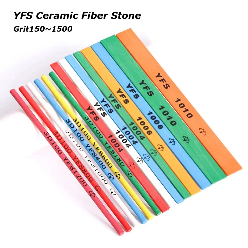 Taiwan Yfs Jade Ware Polishing Strip Pedra de Fibra Cerâmica Redonda para Metal Polimento Fino Grits1501500 Yfs 1004 1006 1010 d3 1pc