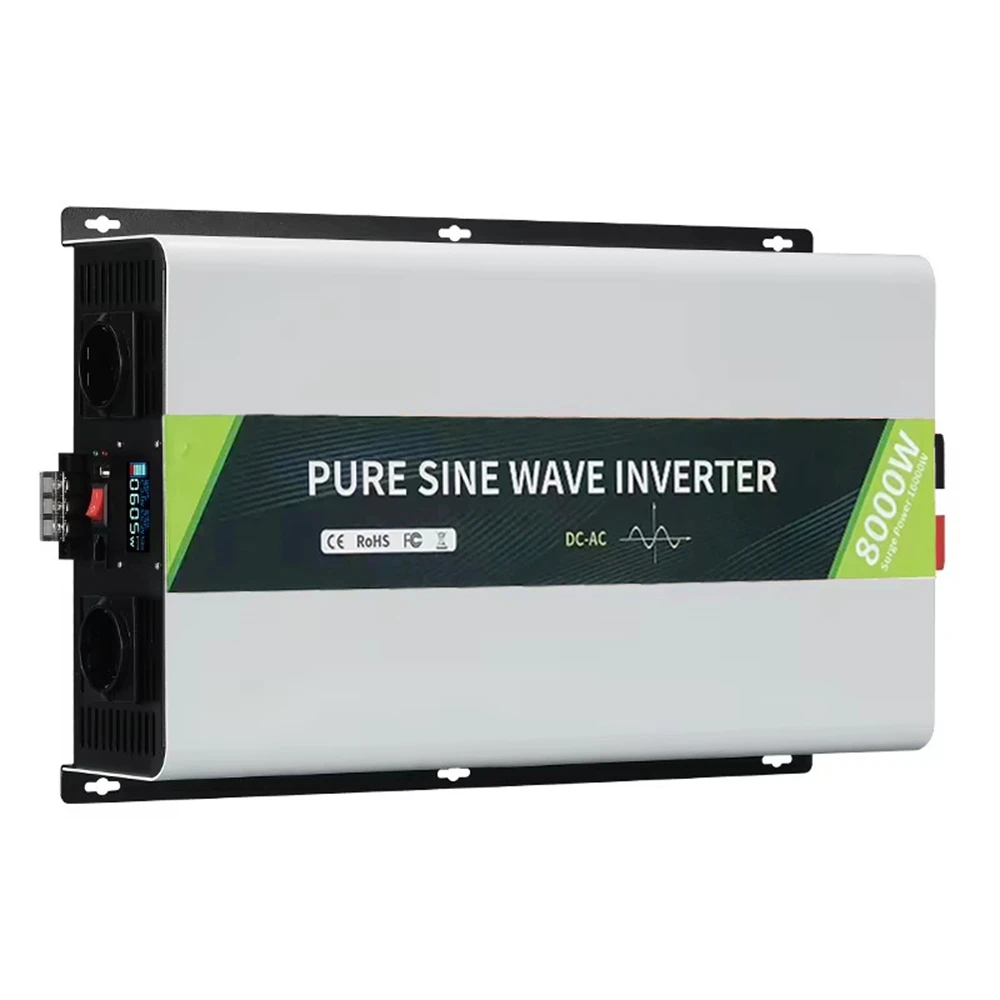 Pure Sine Wave Inverter 16000W 8000W DC 24V 48V 60V To AC 220V 230V Voltage Color Display Power Converter For RV And Camping