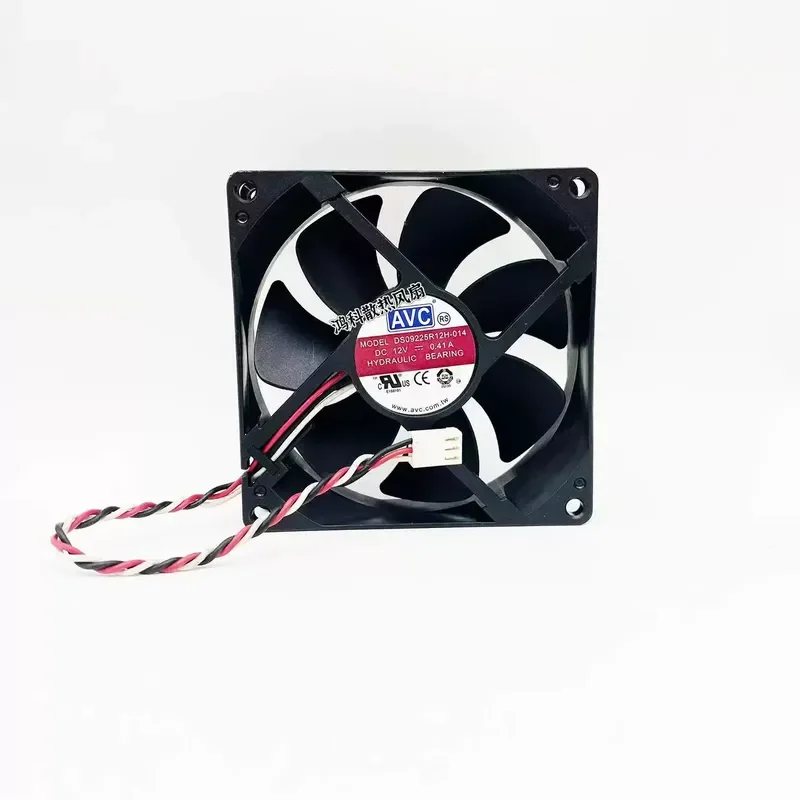 for DS09225R12H-014 Original AVC 9225 12V 0.41A Chassis Fan 3 Pins Large Air Volume 9cm