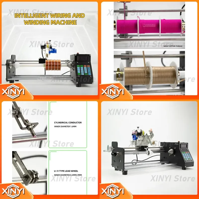 for Automatic CNC Winding Machine 24V 10A Electric Stranded Wire Winder with Counter for Fish Coil Cotton Wire Spooling