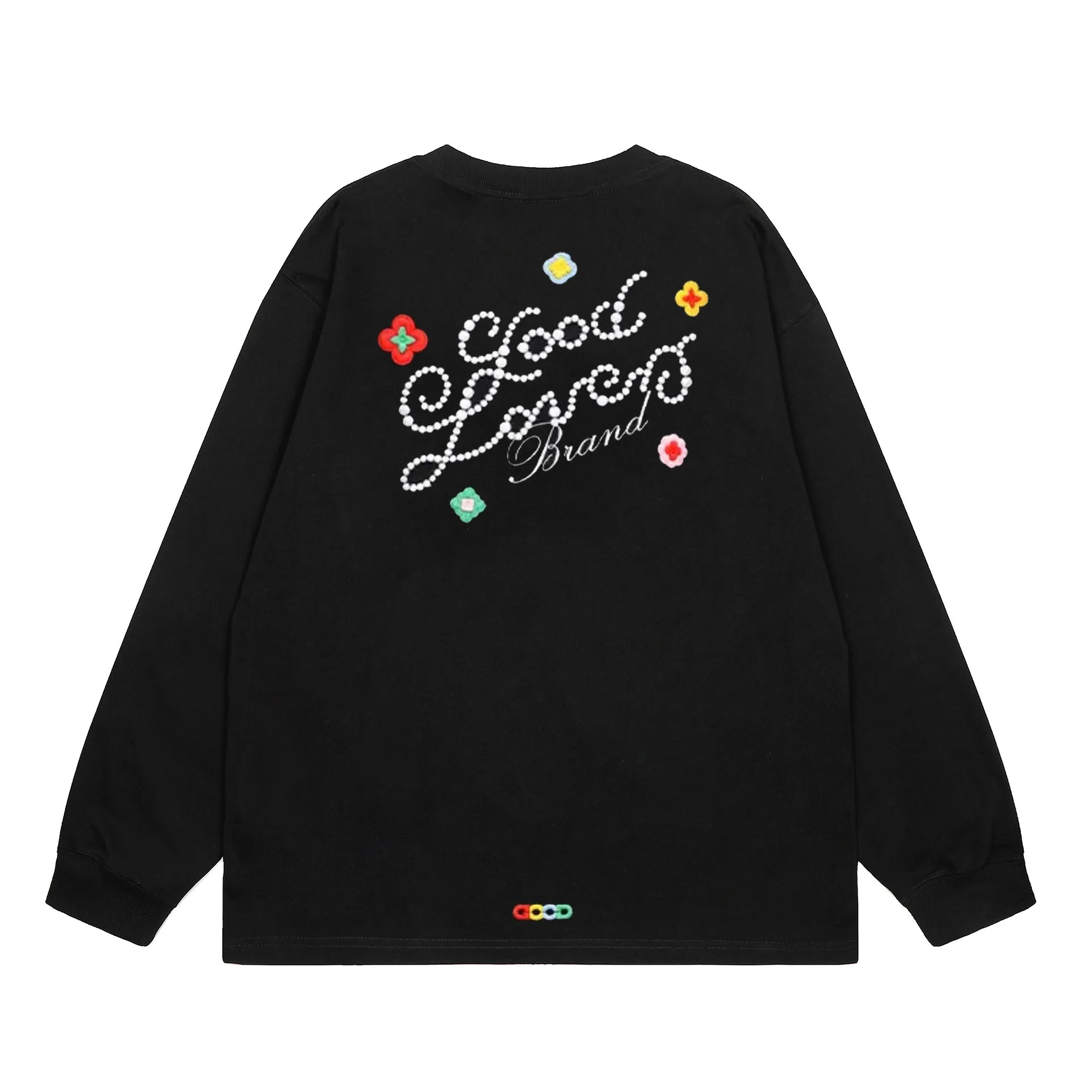 Goodbrand 2026 Floral 3D Embroidered Slogan Premium Fashion T-Shirt for Men and Women