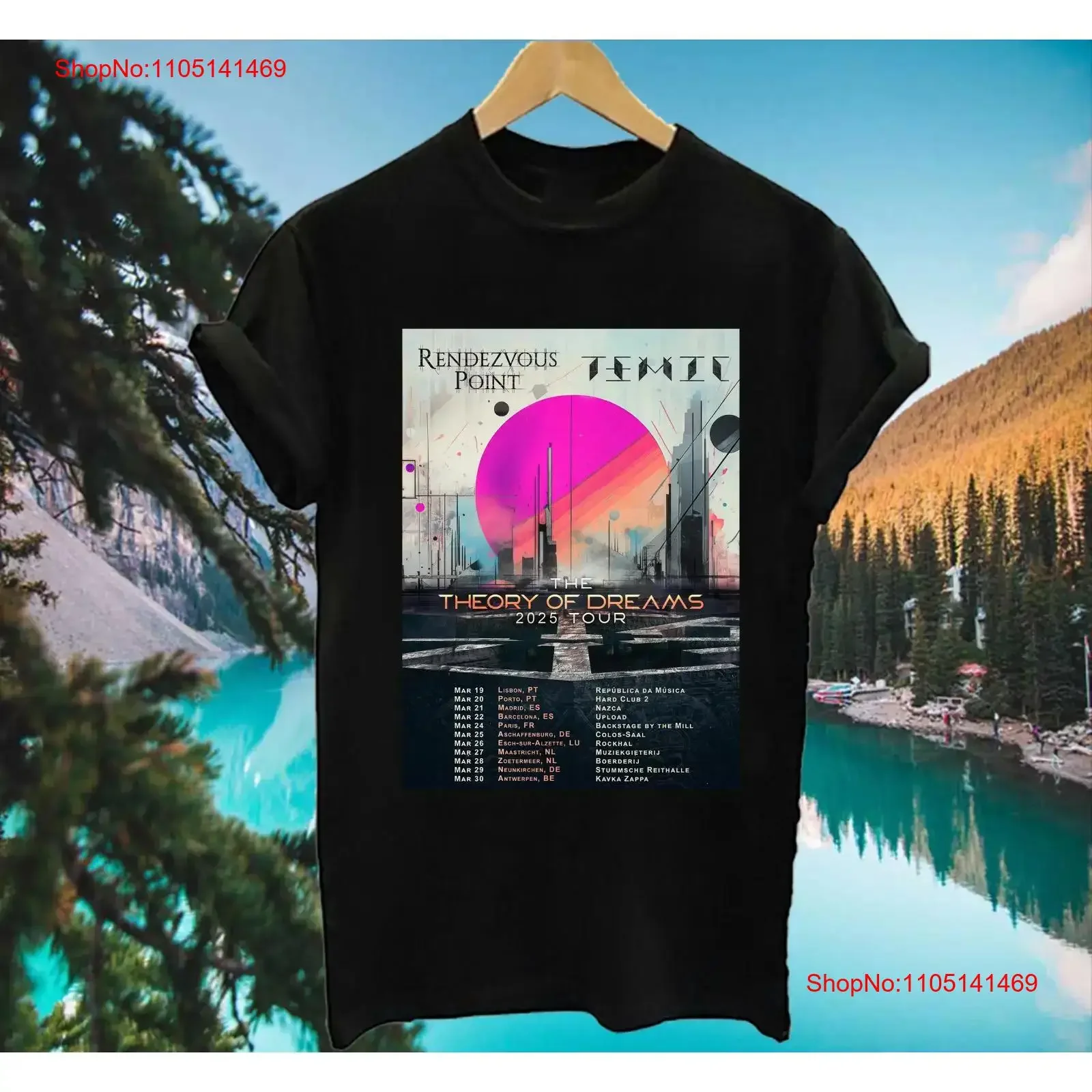 Hot Rendezvous Point band The Theory Of Dream 2025 Tour T Shirt S 5XL BL200 vintage Washed Versatile Top For Everyday Wear Soft