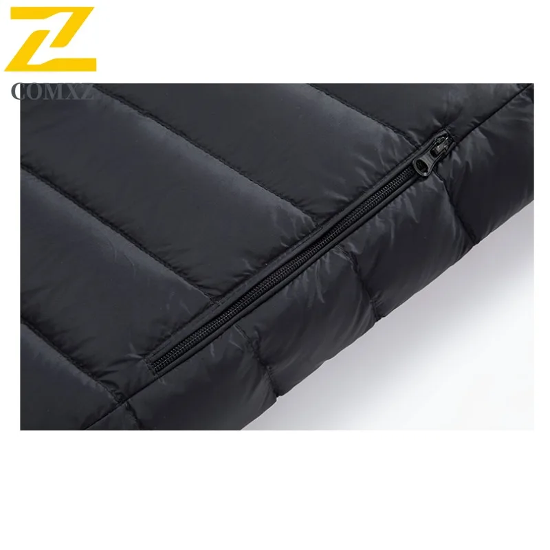 COMXZ Men stand collar Puffer Jacket Korean Style Solid Color Cotton-Padded Waterproof Windproof Thermal outdoor Outerwear 2025