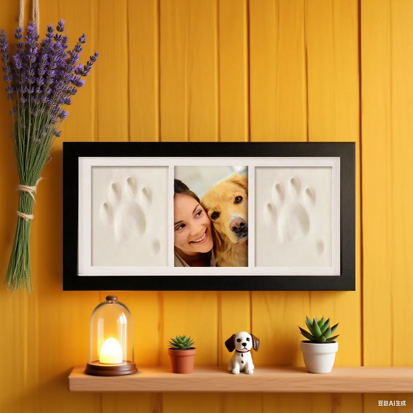 newborn-hand-footprint-clay-photo-frame-six-grid-commemorative-frame-with-custom-id-tag-baby-memory-keepsake-gift-for-infant