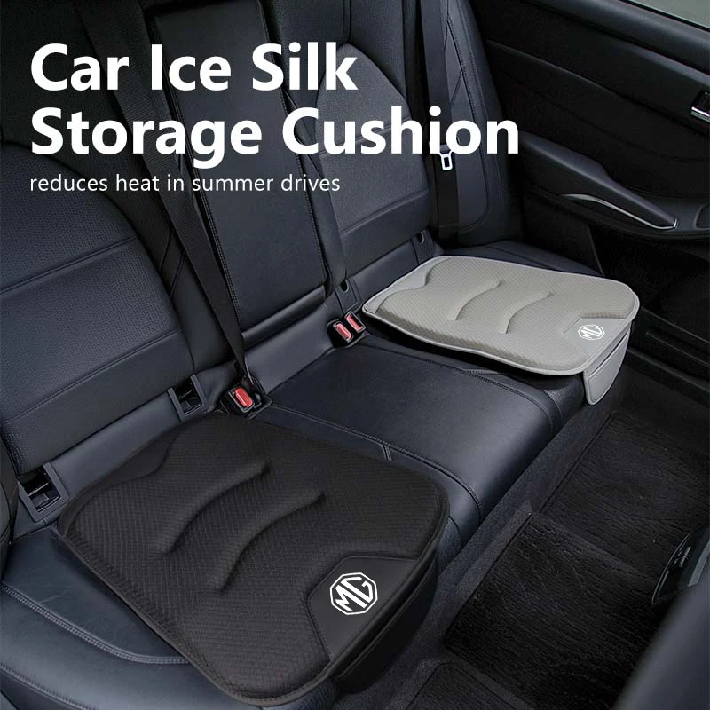 

Universal Car Seat Ice Silk Cushion Cover Storage Bag Pad For MG 3 5 6 7 HS ZS GS Hector TF GT ZR