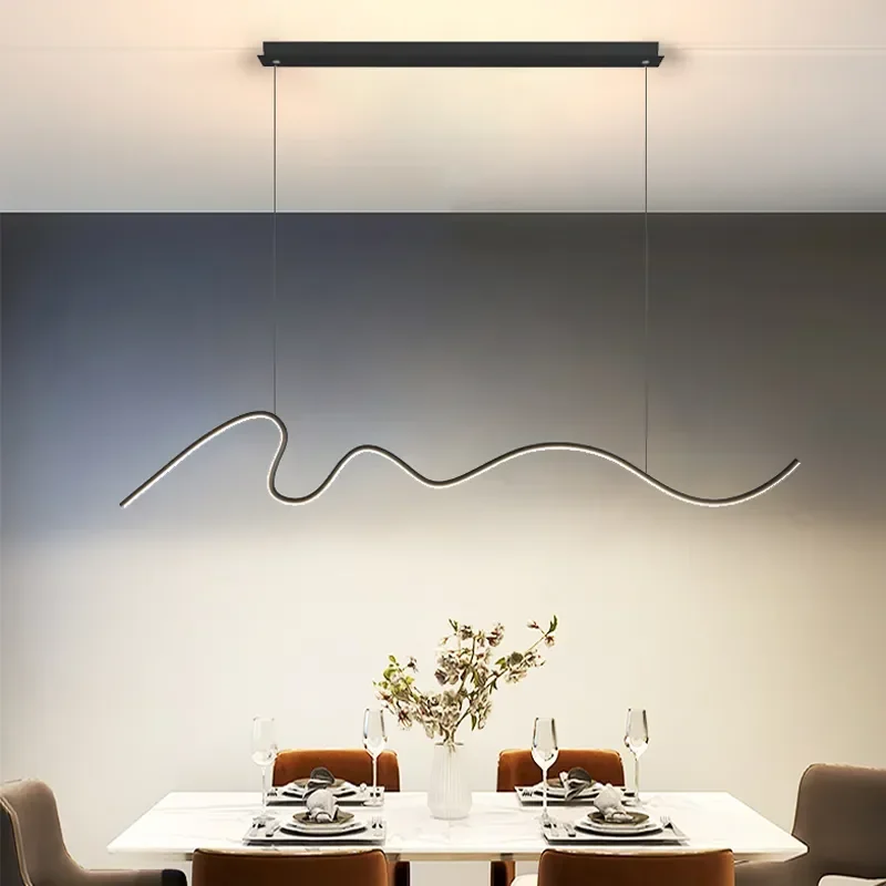 Imagem -04 - Iluminação Minimalista Nórdica para Sala de Jantar Lustre Moderno Candeeiros Luxuosos para Sala de Jantar Mesa de Bar Novo 2024