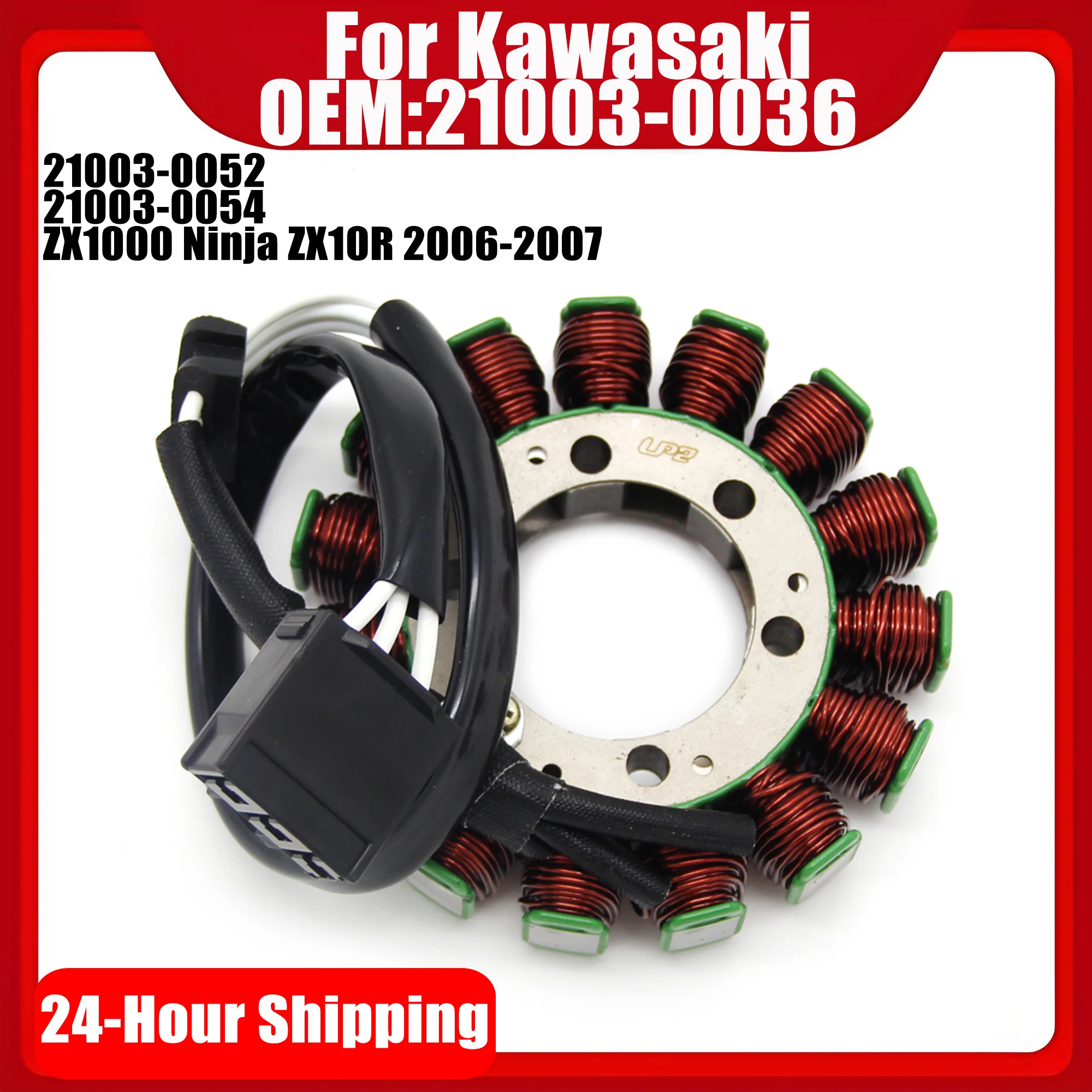 

Motorcycle Generator Magneto Stator Coil For Kawasaki ZX1000 Ninja ZX-10R ZX10R 2006 2007 21003-0036 21003-0052 21003-0052