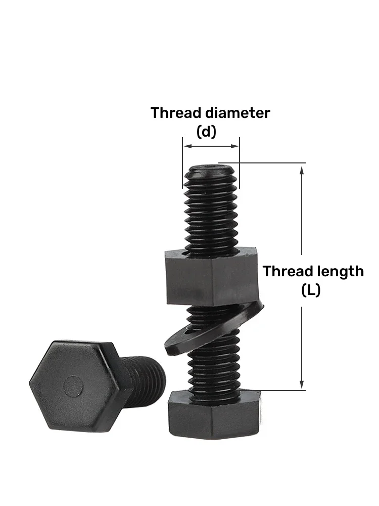 M3M4M5M6M8M10M12 czarny Nylon zewnętrzne sześciokątne zestawy podkładka pod nakrętkę do śruby z tworzywa sztucznego izolowane metryczne śruba sześciokątna uszczelka śrubowa połączenie nakrętki