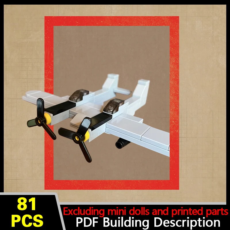 F/P-82 Military Fighter Jet Model MOC Building Bricks War Equipment Modular Technology Gifts Holiday Assemble Children Toys Suit