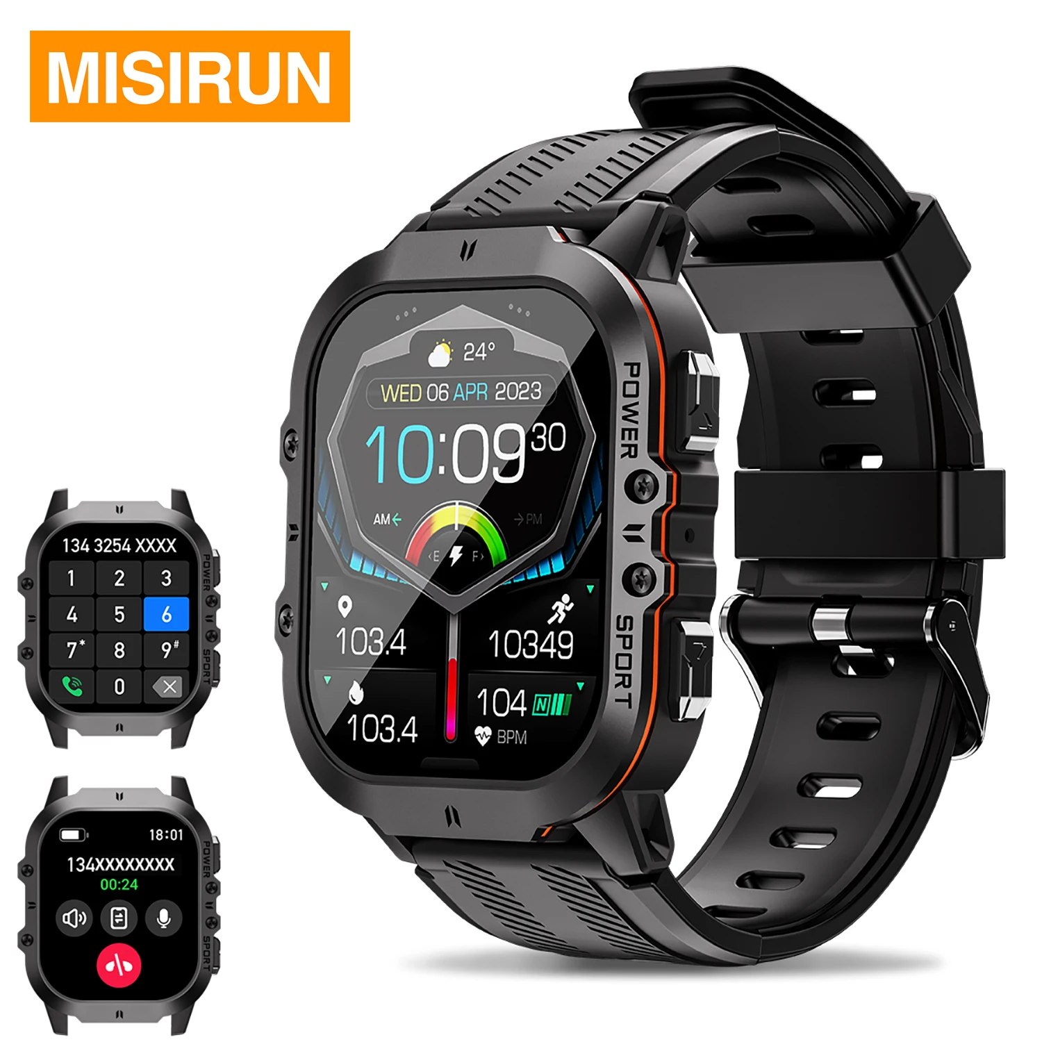 MISIRUN New C26 Smart Watch 100+ Sports Modes Bluetooth Call Smartwatch 1.96