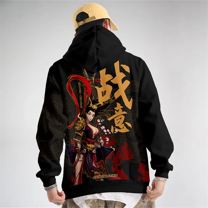 3D Japanese Style Fighting Spirit Hoodie Sweatshirt Men/Women Fashion Pullover Hoodies Ninja Masters Jacket Coat Brand Clothing