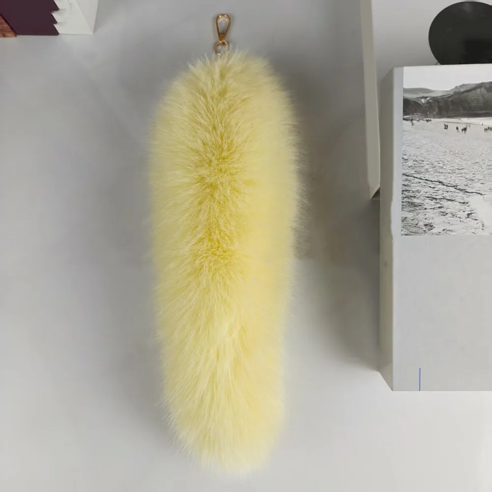 لطيف ضخمة رقيق فو الفراء الثعلب الذيل المفاتيح لينة الدافئة الفراء قلادة سماكة الثعلب الفراء كيرينغ ملحق هدية #1