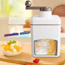 Portable Ice Shaver Chopper Manual Press Snow Cone Smoothie Maker Ice Block Breaking Slush Machine