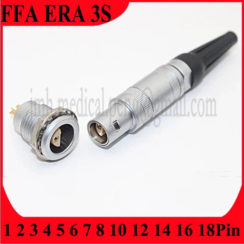 

FFA ERA 3S 1 2 3 4 5 6 7Pin Aviation Circular Push-pull Self-locking Precision Connector Half-moon Plug Socket Antenna RF Cable