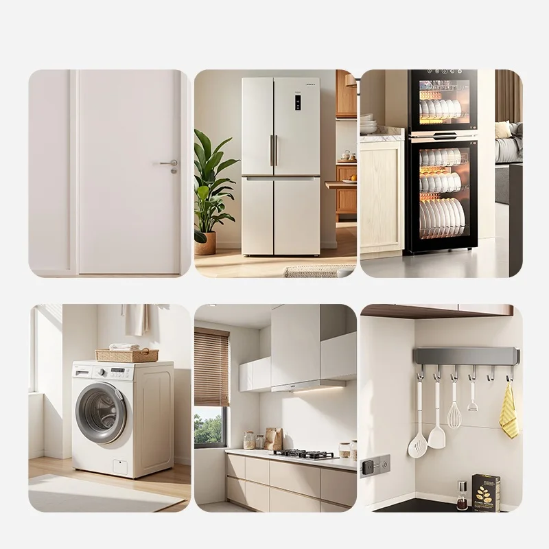 HTMCK Kitchen Paper Towel Holder Magnetic Wall Mounted Refrigerator Side Cabinet Storage Rack Non-Drilling