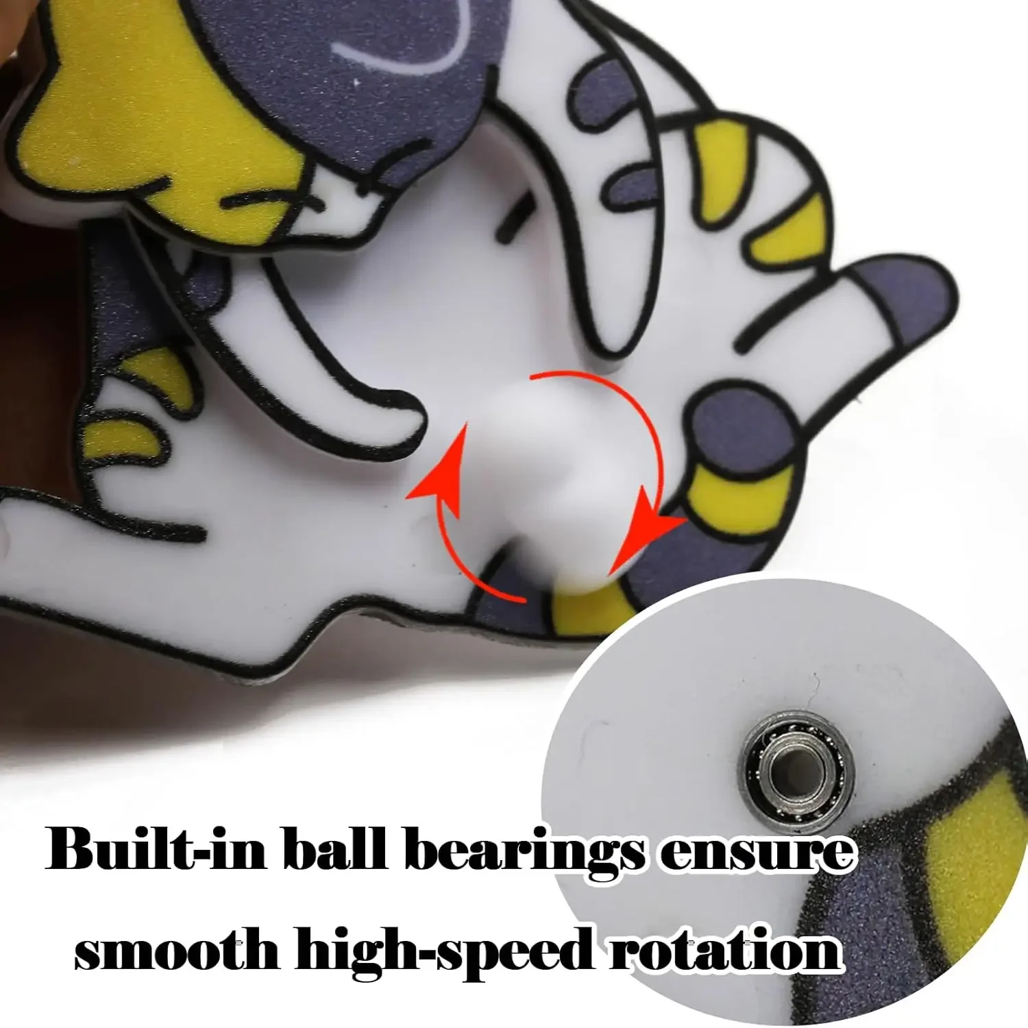 Adorable porte-clés rotatif en forme d'œuf de chat, jouet amusant et original, accessoire pour animaux de compagnie avec Clip pour sacs, parfait pour les chats ludiques, cadeaux réactifs