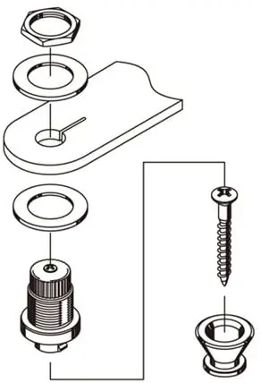 Gotoh SLR Quick Twist Release Strap Lock System for Guitar/Bass (1 set of 2 pieces)