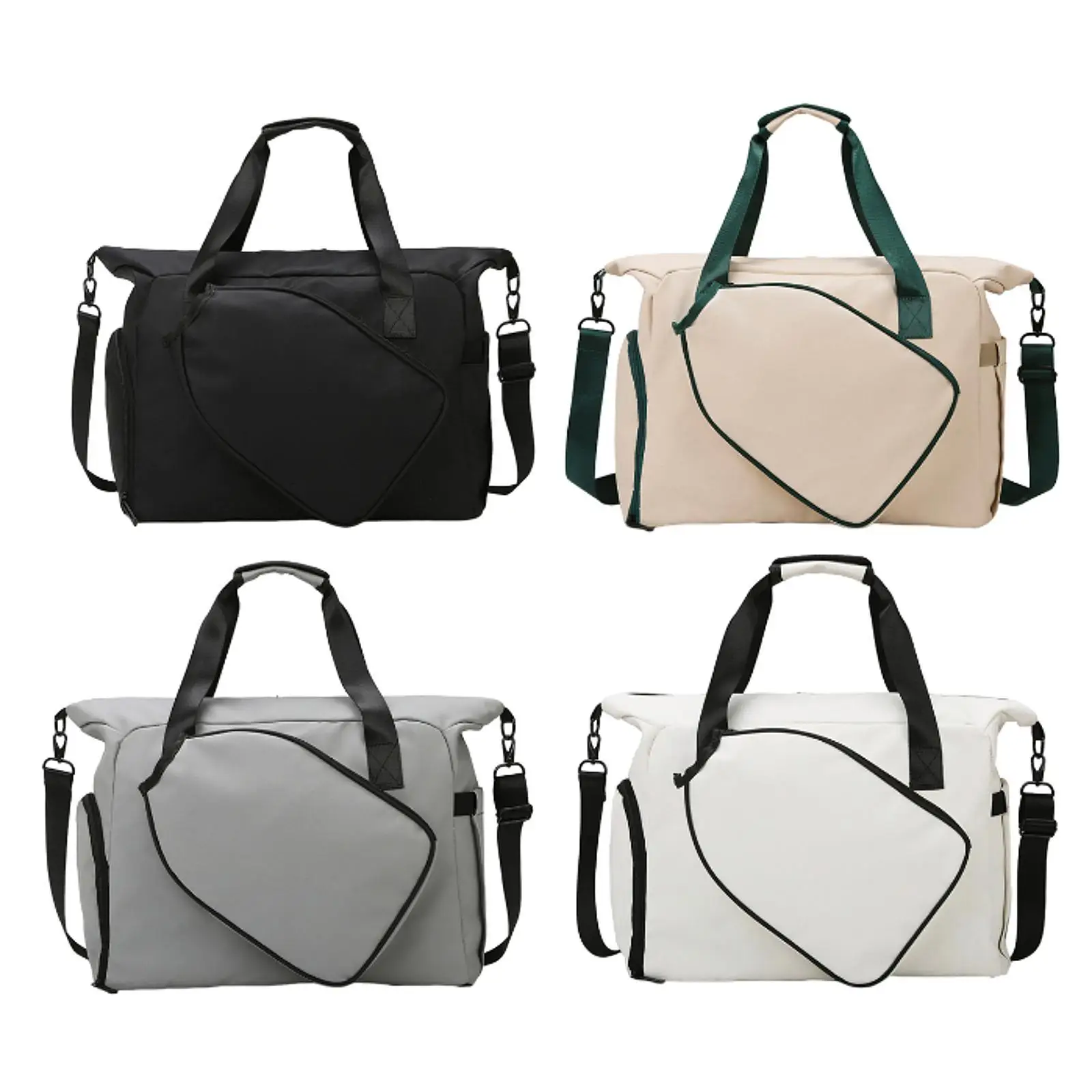 

Pickleball Bag Adjustable Shoulder Strap with Racquet Paddle Holder Lightweight Shoulder Bag Badminton Bag for Gym Beginners