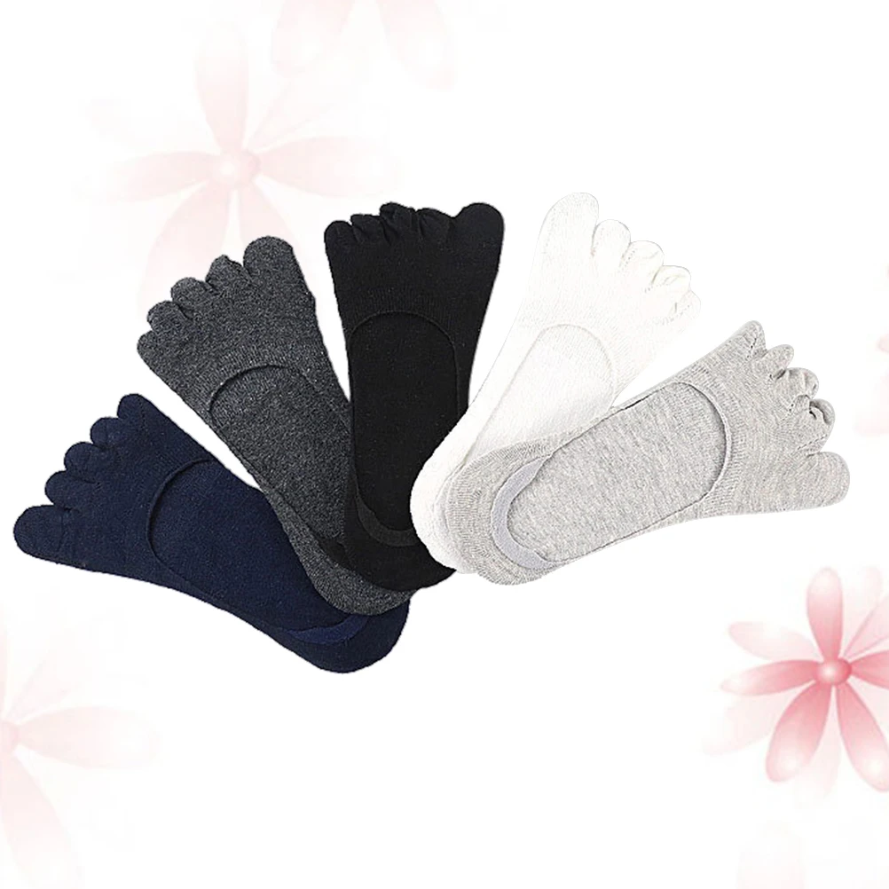 

5 Pairs Toes Cotton Socks Shallow Socks Elastic Shallow Design Women Invisible Boat Sock Low Cut Comfort Durability