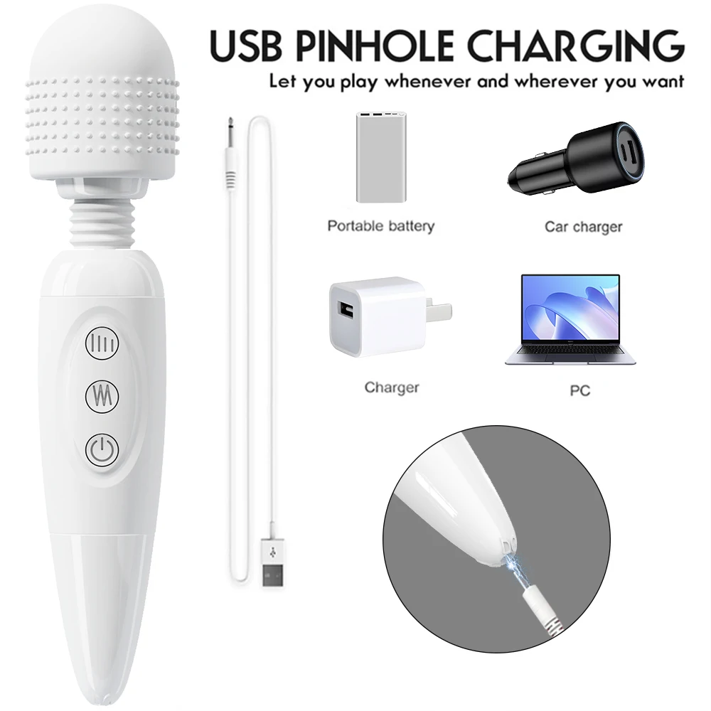 ผู้หญิงที่มีประสิทธิภาพ Magic Wand Vibrator เร้าอารมณ์ Big AV Stick หญิง G Spot Massager Clitoris Stimulator เพศผู้ใหญ่ของเล่นสําหรับหญิง